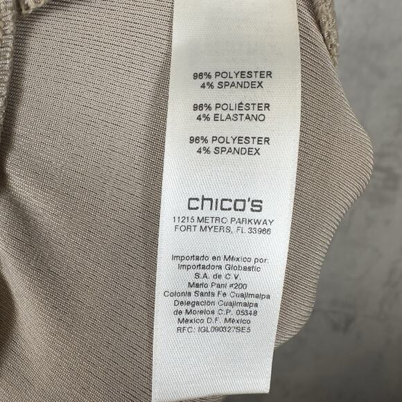 Easywear by Chicos Pull On Slinky Pant Womens 2 (M/L) Tan High Rise Stretch - Picture 8 of 14
